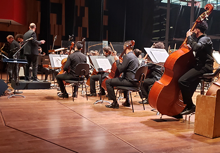 Recital no interior do Teatro B32